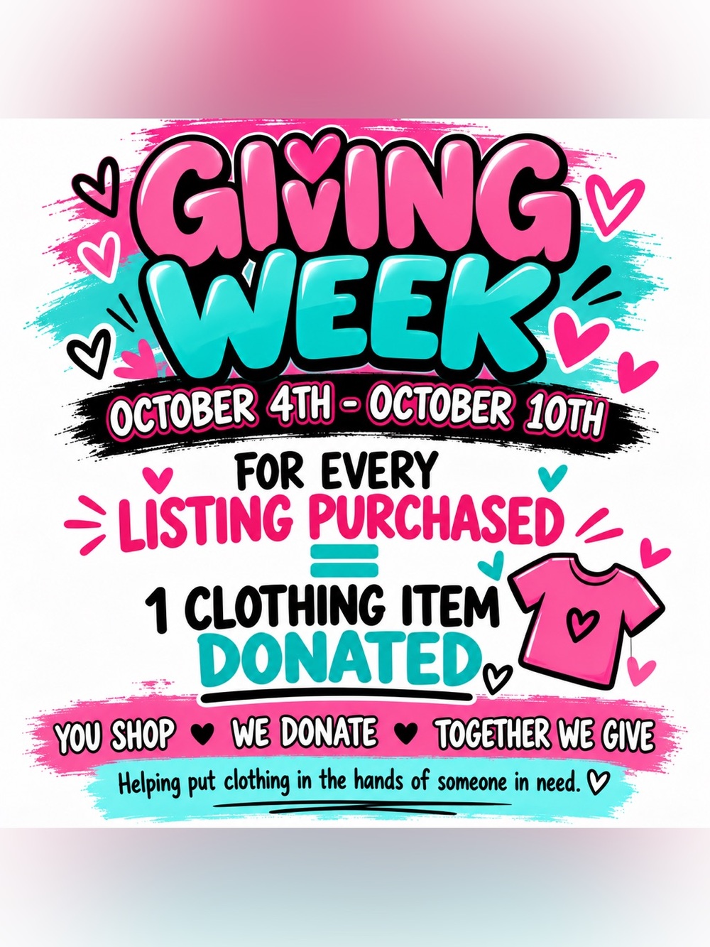 GIVING WEEK 💛
October 4th – October 10th